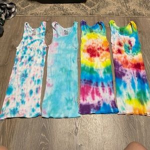 Tie dyed tanks